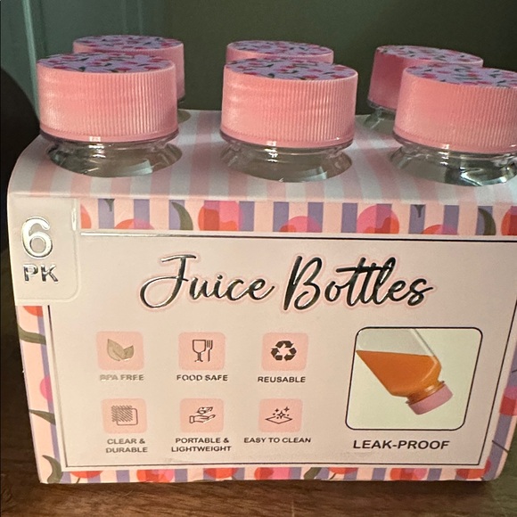 Gourmet Kitchen 6 pack of 8oz juice bottles - Picture 3 of 3